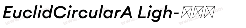 EuclidCircularA Ligh字体转换